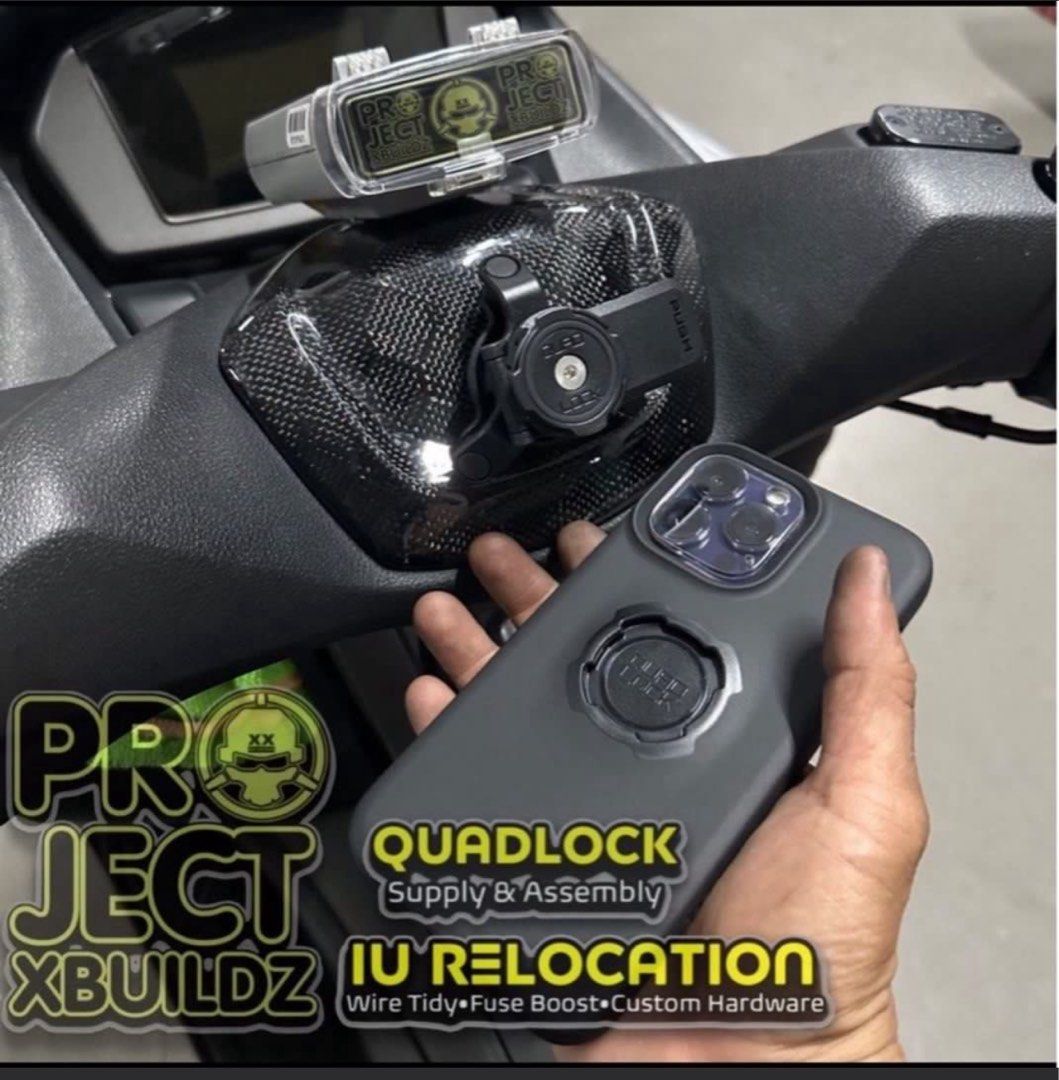 Quadlock / Quadlock Wireless Charger - Yamaha Aerox - Yamaha Nmax - Yamaha Xmax - Yamaha Y16 - Motorcycles (Category: Motorcycle Accessories) located in Singapore. Submitted by xboltz (Listing ID 1380448702, Image 9). Description: 📸 SWIPE FOR MORE PHOTOS 📲 ⚡ UNMATCHED PRECISION. UNRIVALED QUALITY. ⚡ ⚡️Done Customisation For Various Scooters/Bike Since 2019 , Testimonial On Our Reviews & Social Media ⚡️We Walk Thru Your Journey, Explaining Every