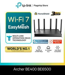 TP-Link Archer BE400 BE6500 Wi-Fi 7 Router