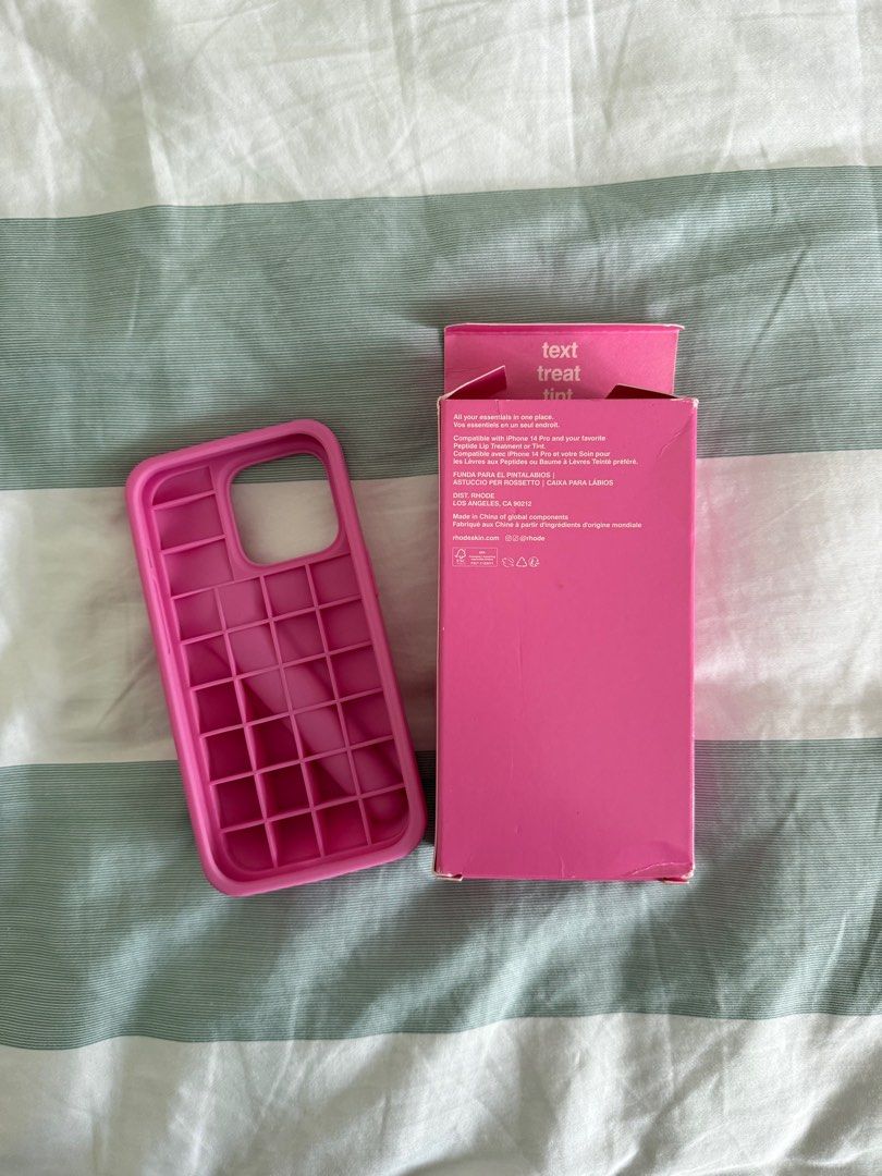 Rhode iPhone 14 Pro Case in Shortcake & Lip tint (toast) (Category: Cases & Sleeves) located in Singapore. Submitted by strawberryf4rt (Listing ID 1382914106, Image 3). Description: Selling Rhode Shortcake Iphone 14 Pro Case (changed my phone) Bought this from another seller who bought it in the US Lip Peptide in Toast included (brand new unused, just opened the box for show) - bought through tele which buys from the site itself Lip Tint toast - 