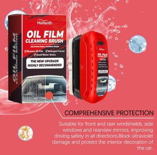 Oil film cleaning brush multifunctional powerful windshield cleaner agent for removing oil film from car glass side windows rearview mirrors oil film cleaning brush