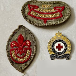 Vintage Scouts and Red Cross Badges
