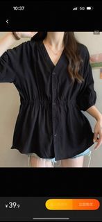Black blouse and Dress
