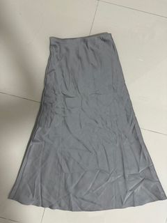 Dark grey silk skirt