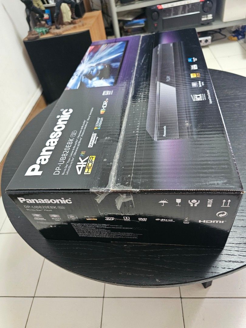 WTS Brand New Panasonic DP-UB820 4K HDR MULTI REGION Blu Ray Player (Category: Blu-Ray & Media Players) located in Singapore. Submitted by t_turntable (Listing ID 1384057295, Image 3). Description: WTS Brand New Panasonic DP-UB820 4K HDR MULTI REGION Blu Ray Player,Ultra HD Premium Certified Player , supports all HDR formats including Dolby Vision and HDR10+ , has unbeatable image quality , its upscaling capability makes older blu ray formats hig