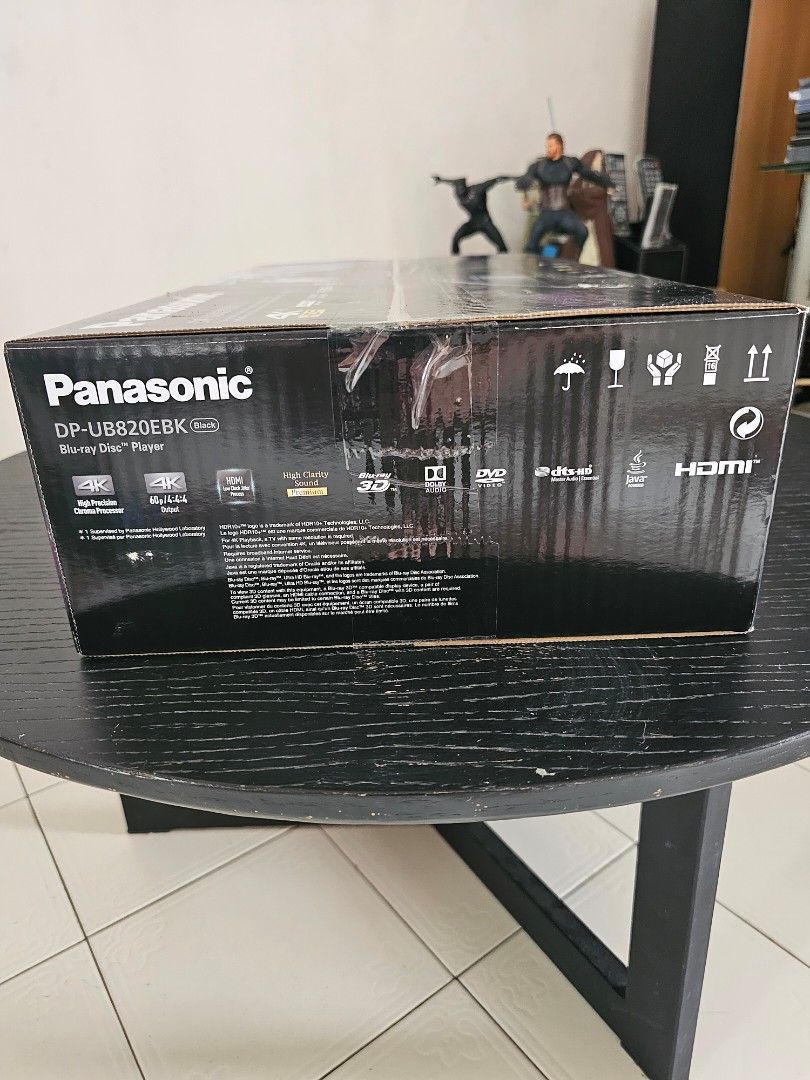 WTS Brand New Panasonic DP-UB820 4K HDR MULTI REGION Blu Ray Player (Category: Blu-Ray & Media Players) located in Singapore. Submitted by t_turntable (Listing ID 1384057295, Image 6). Description: WTS Brand New Panasonic DP-UB820 4K HDR MULTI REGION Blu Ray Player,Ultra HD Premium Certified Player , supports all HDR formats including Dolby Vision and HDR10+ , has unbeatable image quality , its upscaling capability makes older blu ray formats hig