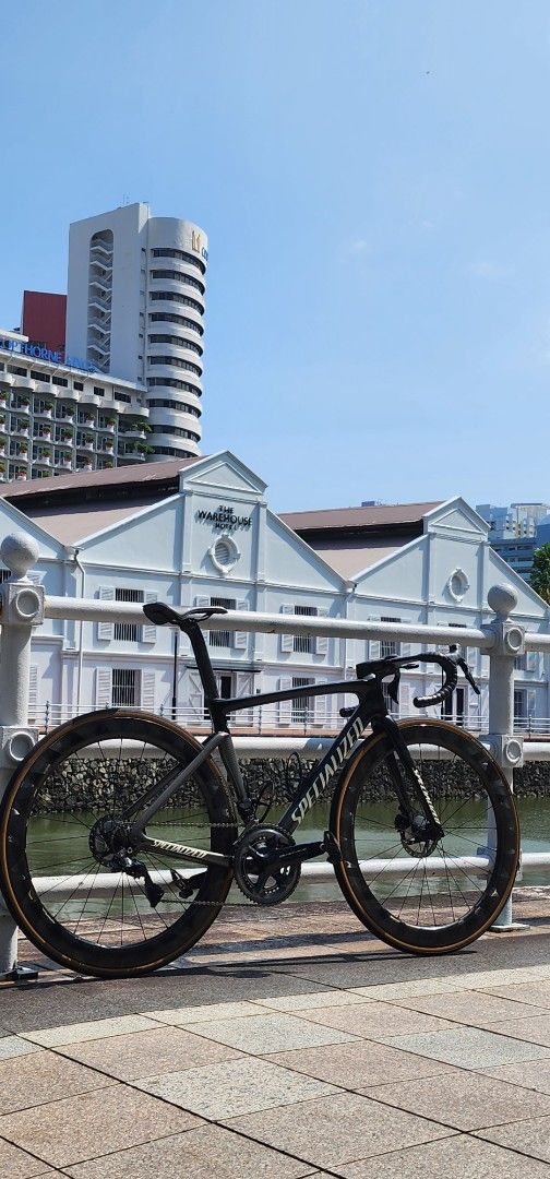 Specialized Tarmac SL7 size 52 (Category: Bicycles) located in Singapore. Submitted by greasyhole (Listing ID 1385896640, Image 1). Description: Specialized tarmac sl7 size 52 (carbon smoke colorway) Duraace r9170 groupset w powermeter crank lightbicycle falcon ar565 wheelset (dt350 54t) brand new ciclovation bartape ultegra pedals sworks seatpost fullbike weight with pedals and bottlecages 7.39kg (NEGOTIABLE) wtt: cannondale supersix evo (hi-mod