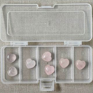 20mm Natural Crystal Rose Quartz Heart Shaped Tumbled Stone
