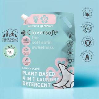 Cloversoft Laundry Detergent Refill Pack / Plant-Based Anti Dust Mite 4 in 1 Laundry Detergent Refill Bag (1.5L)