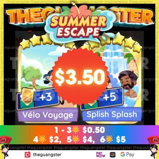 ⛱️[CHEAPEST] Monopoly GO Golden Blitz! Velo Voyage! Splish Splash!