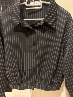 TOF Striped Cropped Shirt - L/XL