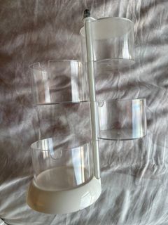 Clear Acrylic Organizer with White Base