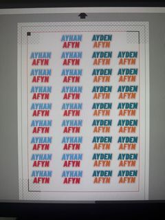 Custom name waterproof stickers