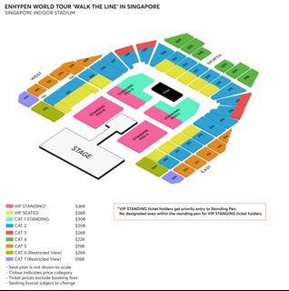 🥳WTS ENHYPEN SINGAPORE VIP standing and VIP seated tickets 🥳 BELOW OG PRICR 