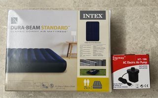 Intex Dura-Beam Standard Air Mattress with Electric Pump