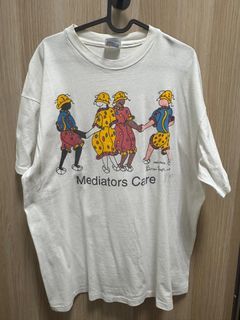 Vintage Hanes Beefy-T Mediators Care T-Shirt - XL
