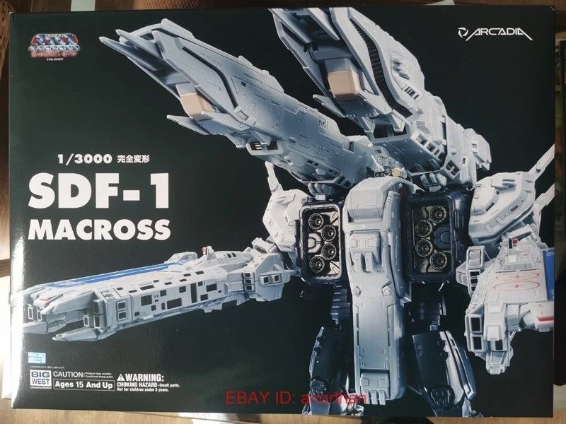 Arcadia SDF-1 Macross 1/3000 Scale Model Kit (Category: Gundam Model Kits) located in Singapore. Submitted by esh00 (Listing ID 1414720098, Image 1). Description: - Brand new, unopened Arcadia SDF-1 Macross model kit. - Highly detailed 1/3000 scale. - Complete transformation capabilities. - Suitable for ages 15 and up. - A must-have for Macross fans and collectors! -Selling below cost price, my loss your gain!.