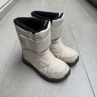 Decathlon Quechua Junior Warm Waterproof Winter Snow Boots SH100 Rip-tab | Beige/Oats | 17.5cm