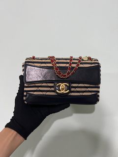 Chanel Sailor Small Flap Milk Tea Navy