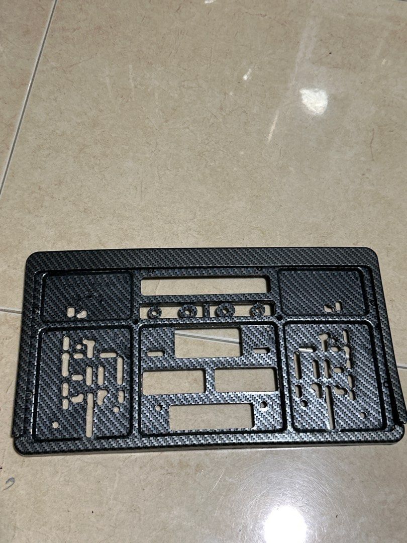 Carbon Fiber License Plate Frame Hiace (Category: Custom Plates & Accessories) located in Singapore. Submitted by mrpikaso25 (Listing ID 1415757536, Image 1). Description: Selling @$15 Meet up 730148 .