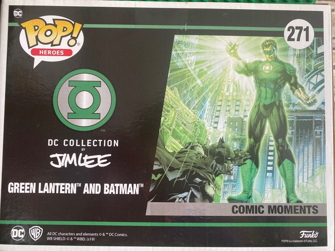 Funko Pop! Green Lantern and Batman Comic Moments #271 (Category: Toy Figures) located in Singapore. Submitted by healthy_me (Listing ID 1416037220, Image 2). Description: - Funko Pop! vinyl figure - Features Green Lantern and Batman - From the DC Comics collection - Comic Moments exclusive - Available only at GameStop - In original packaging.