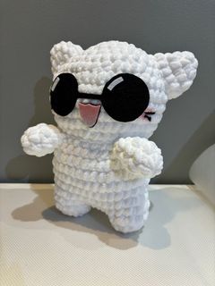 Handmade Crochet Gojo Cat