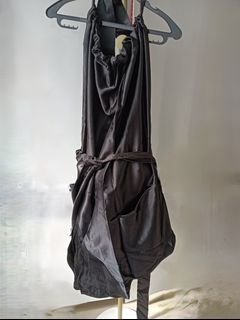 Barbara Gongini Italian evening sexy designer  branded silk satin asymmetrical tie drape wrap dress blouse multi way