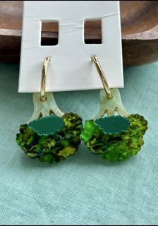 Broccoli Hoop Earrings - Fun & Quirky!