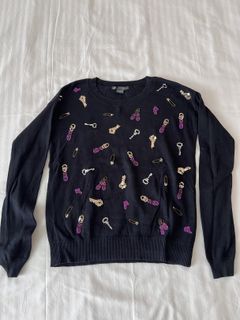 Armani Exchange Black Embellished Sweater