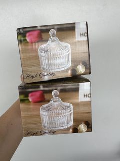 2 pcs $8 High Quality Glass Candy Jar