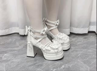 Lolita Platform Heels - White
