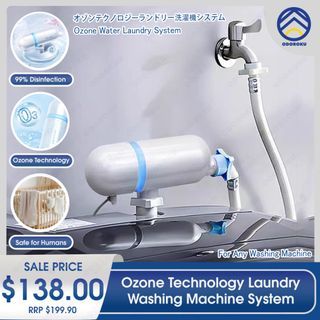 ODOROKU Ozone Technology Laundry Washing Machine System Ozone Generator Fruits and Vegetables Washing Machine 99% Disinfection and Removes Odor