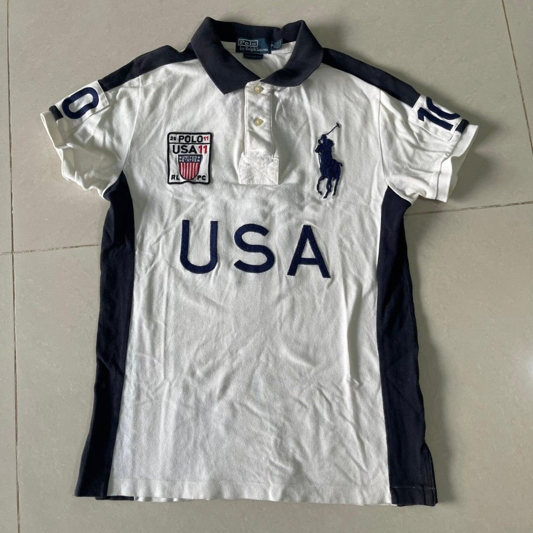 Polo Ralph Lauren Big Pony Polo Shirt (Authentic) (Category: Shirts) located in Singapore. Submitted by xuperman (Listing ID 1418756476, Image 1). Description: Brand : Ralph Lauren Item : big Pony Polo Shirt Color : White / Navy / Red Size : S Price : $100 Condition : 9/10.