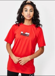 Puma x Hello Kitty Sanrio Women Tee T-Shirt Red Top
