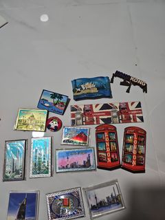 Assorted Travel Souvenir Magnets - London, Hong Kong, Shanghai