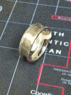 Men’s Tungsten Hammered Ring - Size 10