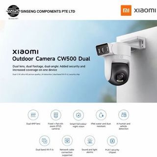 Xiaomi CW500 Dual | 4MP + 4MP PTZ Wifi CCTV IP Camera Outdoor 2.4ghz / 5ghz Wifi Dual Band | Color Night Vision | 1 Year Wty