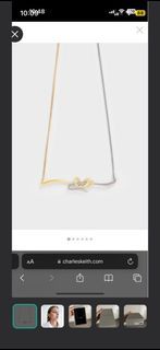 Charles & Keith Two-Tone Sculptural Princess Necklace
