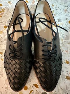 Jo Mercer Woven Leather Oxford Shoes - Size 36