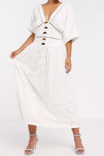 White broderie dress ASOS