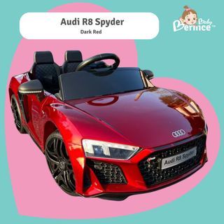 [FREE DELIVERY] Audi R8 Spyder Kids Electric Ride-On Car 2WD, Leather Seat, LED Lights, Music