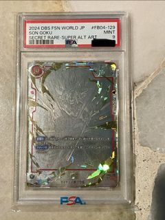Dragonball Fusion World FB04-129 JP Son Goku Secret Rare SCR** PSA 9