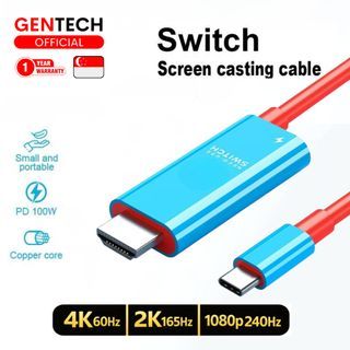 SG GENTECH Switch-Compatible TV Dock with HDMI Cable – 4K/1080P Output, TV Mode, PD Charging, Portable & Lightweight