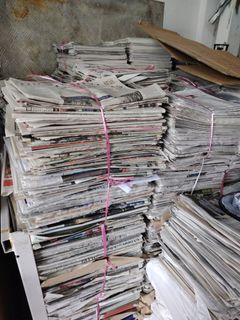 Bundled Newspapers - Recyclable Material