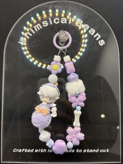 Dimoo Animal Kingdom Series - Warm Polar Bear Customised Mini Bean Handphone Strap/ Bag Charm