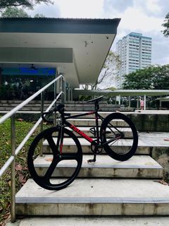 Tsunami Fixed Gear Bike - Blackpink (URGENT)