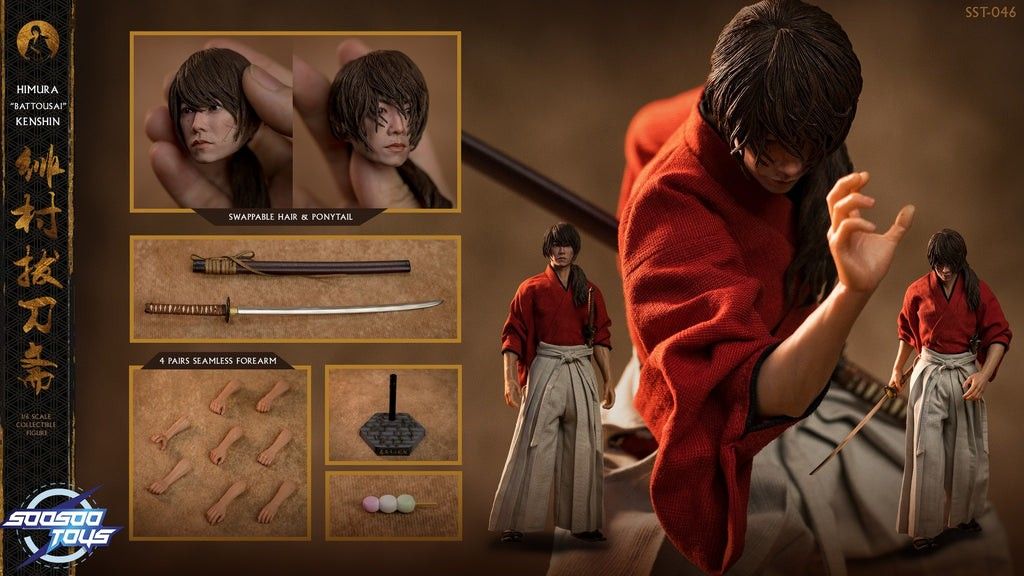 (NEW MISB) Soosootoys SST-046 Ronin - Himura Battousai Rurouni Kenshin Samurai X SST046 (Category: Toy Figures) located in Singapore. Submitted by n1nohc (Listing ID 1419493978, Image 5). Description: If this listing is active then item is still available. Brand new MISB, not opened before. Meet up at one of the following locations: - My block at Keat Hong - Jurong East MRT Station - Choa Chu Kang MRT Station No return or refund after purchase..