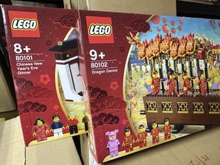 Lego CNY 80101 and 80102 pair (Reunion dinner and dragon dance)
