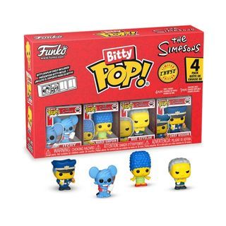 [Free Delivery] Funko Bitty POP! The Simpsons: Mini Collectible Toys 4-Pack Series 2 - Itchy, Marge Simpson, Moe Szyslak, and Mystery Chase Figure