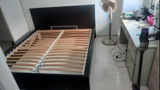 IKEA Black Bed Frame with Storage