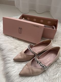 Pretty Ballerinas Pink Crystal Flats
